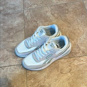 Reebok White and Gray Sneakers